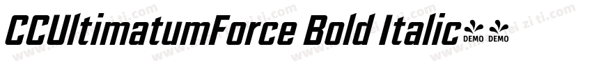 CCUltimatumForce Bold Italic字体转换
